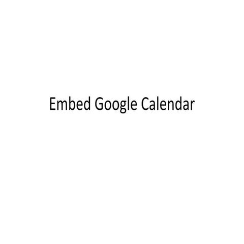 How to Use Google Calendar | PPTX