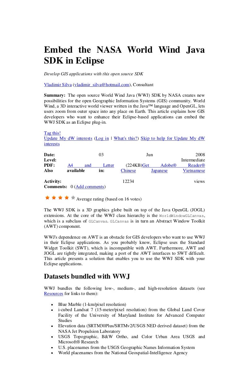 Nasa java world wind - desertWas