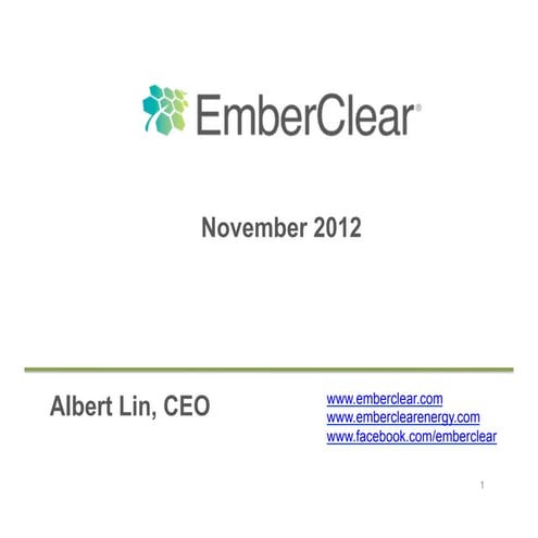 EmberClear BAML Global Energy Conference 2012