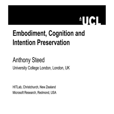 Embodiment cognition