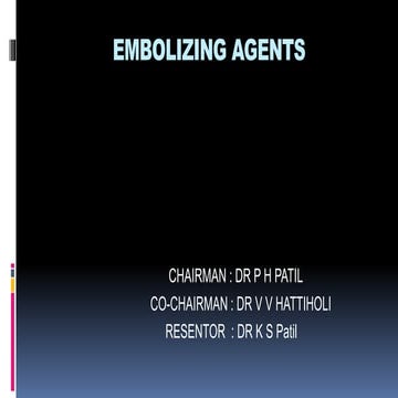 Embolising agents 