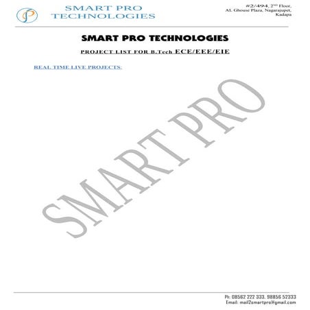 Embedded projects 2011 12