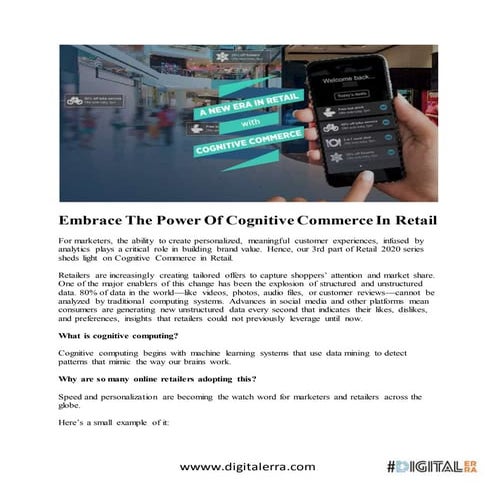 Embrace The Power Of Cognitive Commerce In Retail