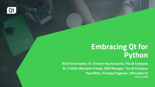 Embracing Qt for Python