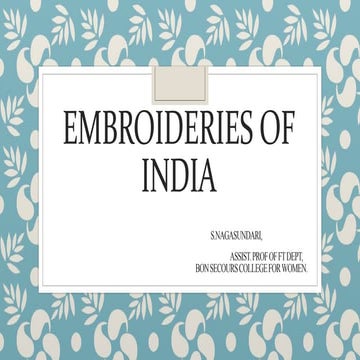Embroideries of india