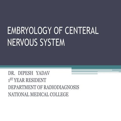 Basics of Embryology and short review of congenital errors of CNS in radiolog...