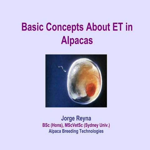 Embryo Transfer in Alpacas | PPT