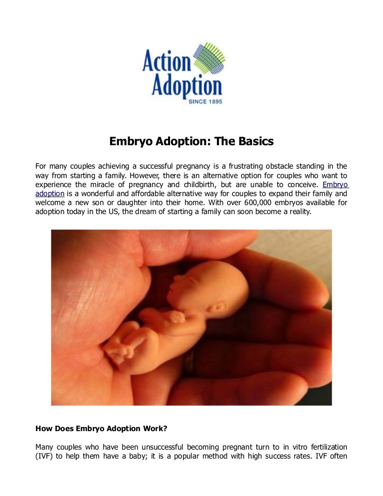 Embryo Adoption The Basics