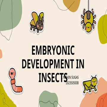 Insect Embryology (Pre and Post embryonic development)