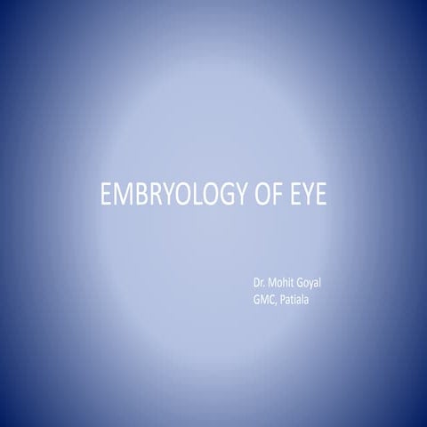 Embryology of eye