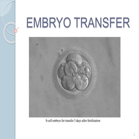 Embryo Transfer report | PPTX