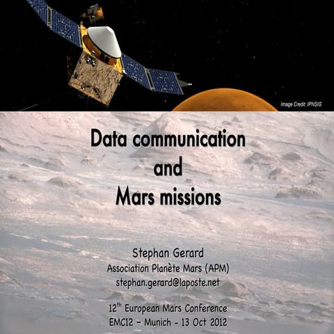 Data communication and Mars missions