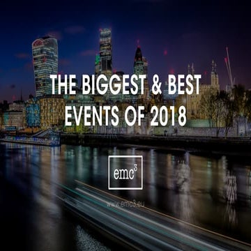 The biggest and best events left of 2018!