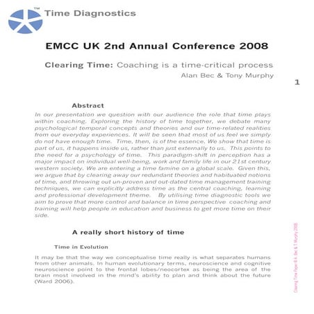 TIME INTELLIGENCE - EMCC Conference 2008