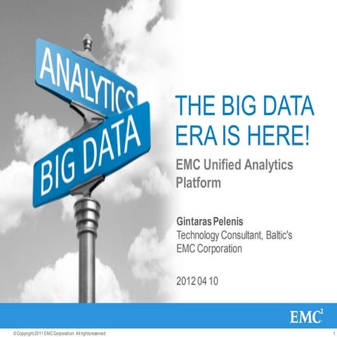 EMC Unified Analytics Platform. Gintaras Pelenis
