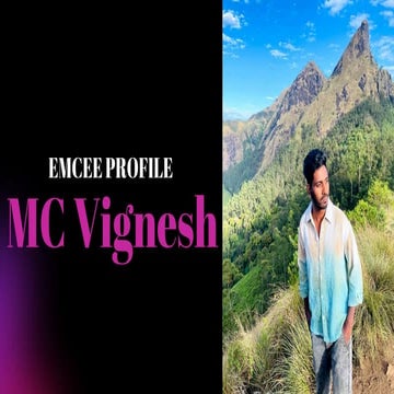 Male Emcee Vignesh | Professional Anchor from Chennai for Corporate, Family &...
