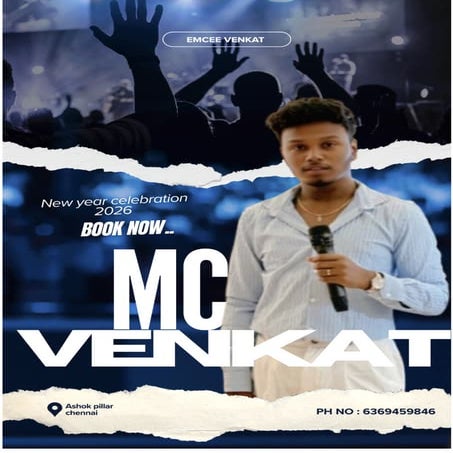 EMCEE/ANCHOR VENKAT ( Aim to add value to every stage I step on.)