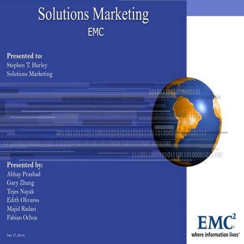 Solutions Marketing @ EMC