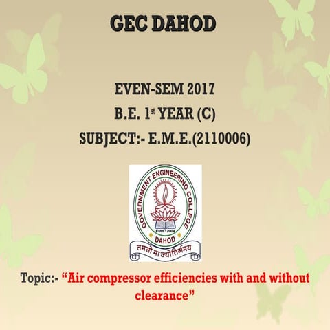 Air compressor efficiency.