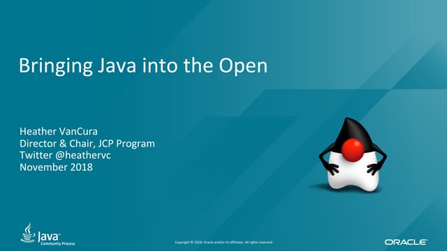 Bringing Java into the Open 