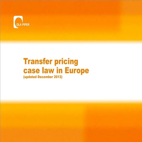 EMEA transfer pricing case law December 2013