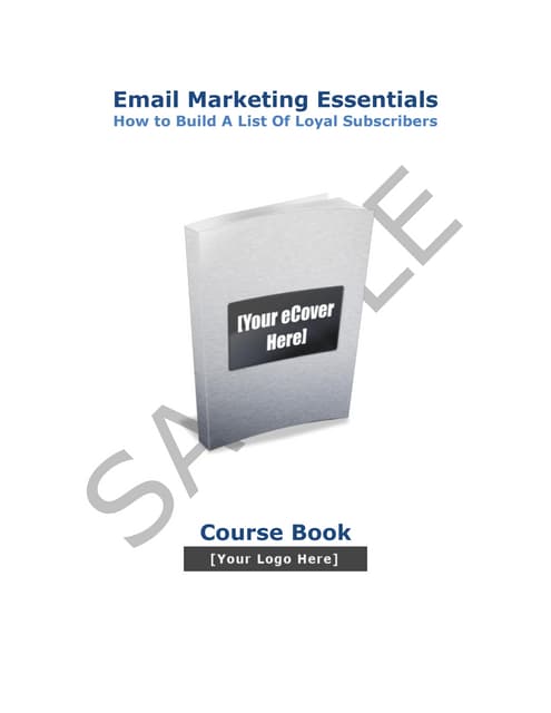 Email Marketing Essentials - Course Book Sample | PDF