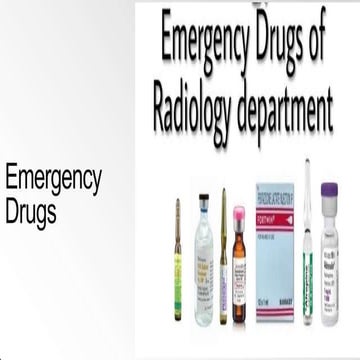 Emegency drugs in radiology department 