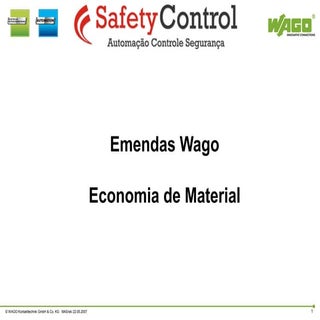 Emendas wago economia de material