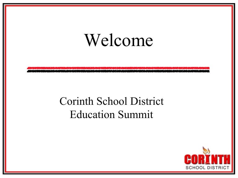 Corinth School District Education Summit