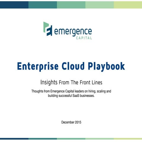 Emergence Enterprise Cloud Playbook 2015