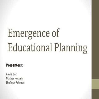 educational planning
