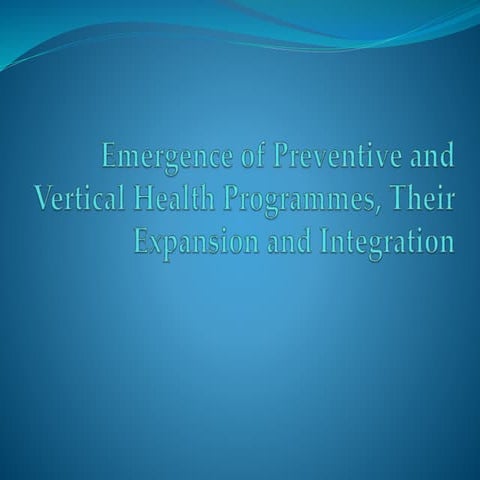 Emergence of preventive and vertical health programmes in nepal