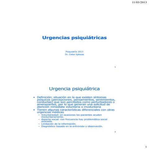 Emergencia psiquiatricas