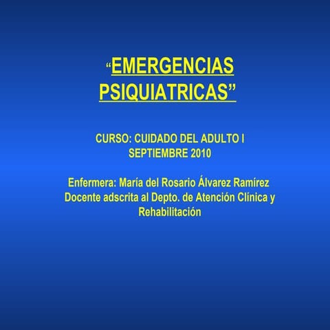 Emergencias Psiquiátricas