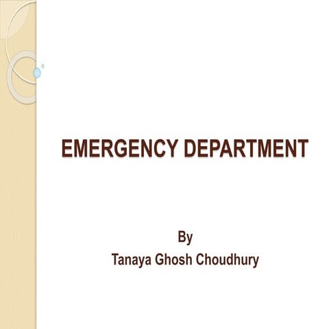 EMERGENCY DEPARTMENT ACROSS THE HOSPITALS