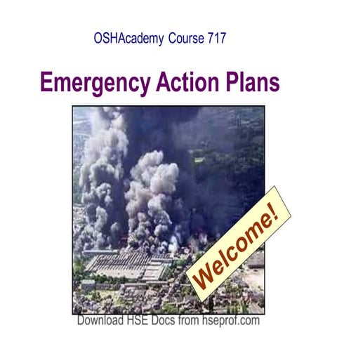 Emergency Action Plan pada manufacturing, gedung dan system industri