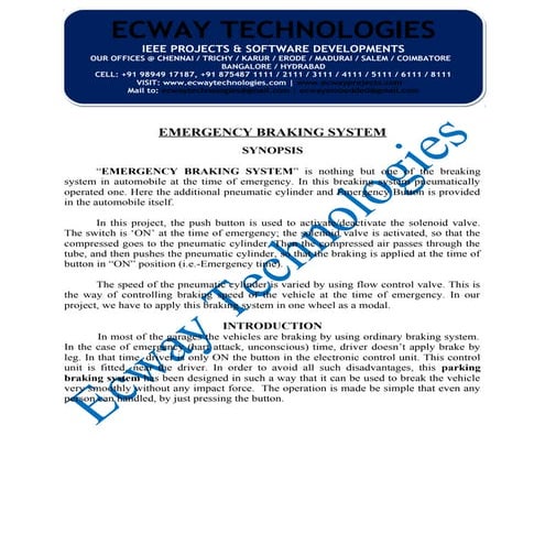 Emergency braking system