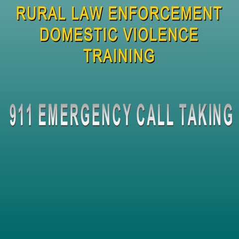 911 Domestic Violence Dispatch Training
