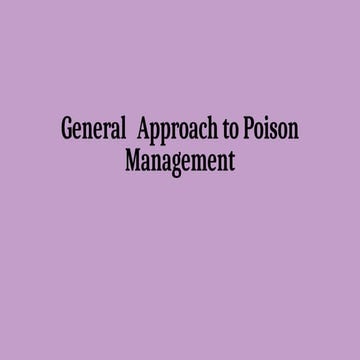 Poisoning | PPTX