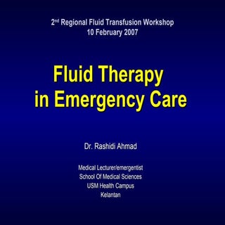 Emergency Fluid Therapy