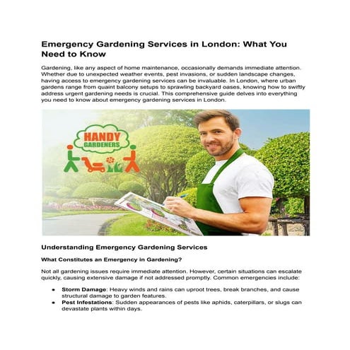 Handy Gardeners garden maintenance company in london | PDF