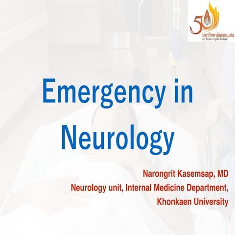 Emergency in neurology
