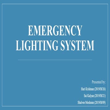 Emergency lighting system