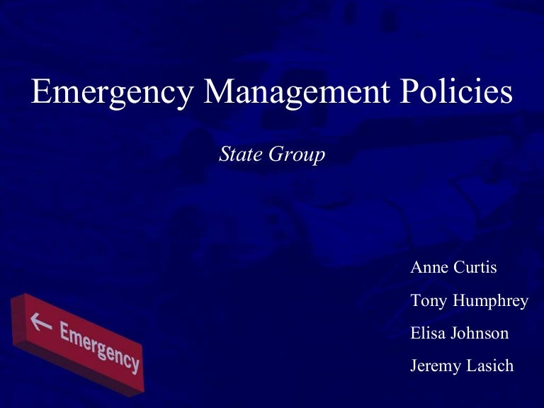 Emergency management presentation