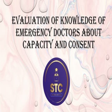 Emergency Medicine: Evaluation of knowledge of emergency doctors about capaci...