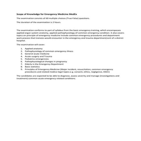 Emergency medicine sok 2020