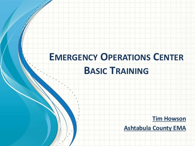 Emergency operations center basic training