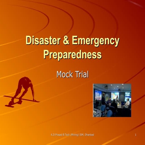 Emergency preparedness plan for mines