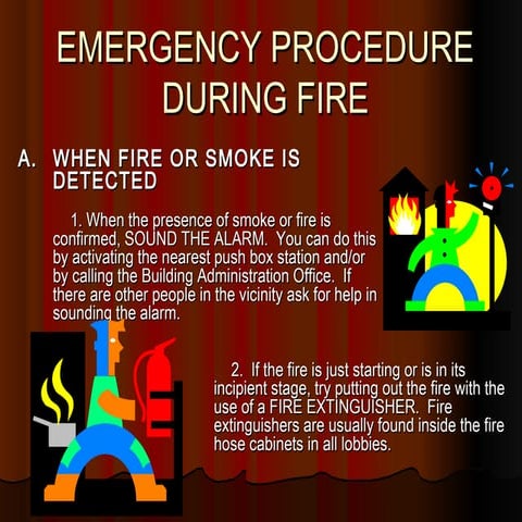 Emergency procedure during fire revised | PPT