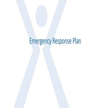 Emergency response plan